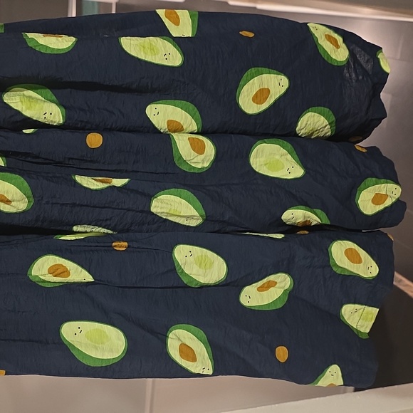 Little Miss Navy Avocado Print Dress - Picture 3 of 5